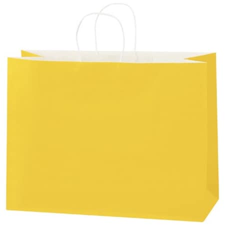 Bsc Preferred 16 x 6 x 12'' Buttercup Tinted Shopping Bags, 250PK BUY00443267